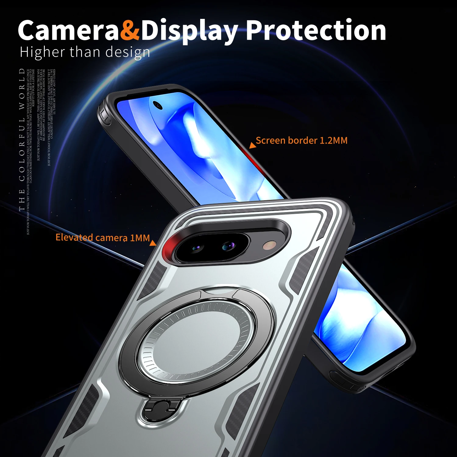 Enhanced Armor Phone Case with 360° Rotating Magnetic Stand Holder and Shockproof Bracket Cover
