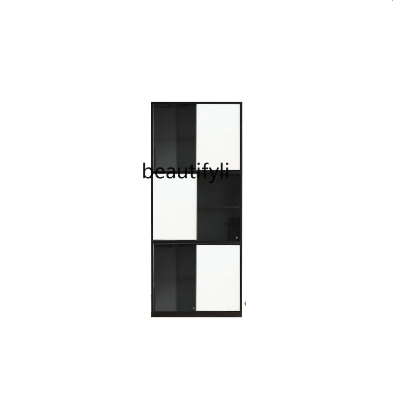 

Nordic Light Luxury Modern Solid Wood Bookcase Oak Black Cherrywood Locker storage cabinet furniture