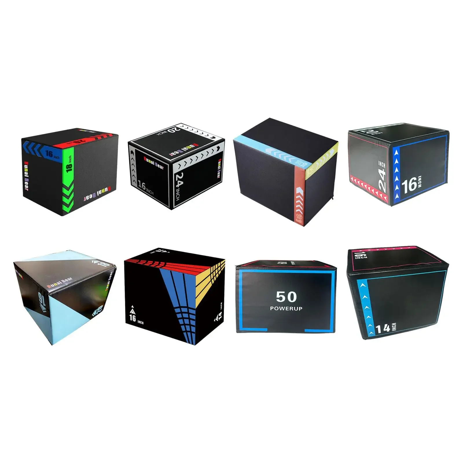 Plyometric Jump Box High Density Sweatproof Multifunctional Strength Training for Gym Conditioning Workout Home Exercise