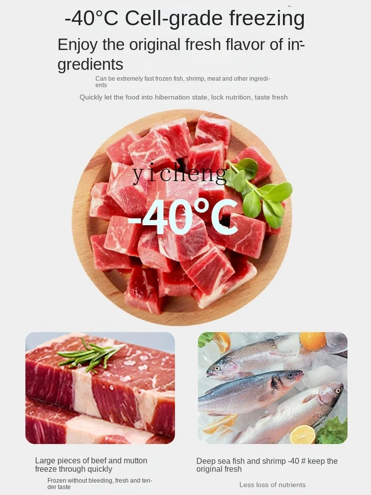 Tqh Freezer First-Class Energy Efficiency Variable Temperature Freezer Less Frost Antibacterial Liner minus 40 Degrees