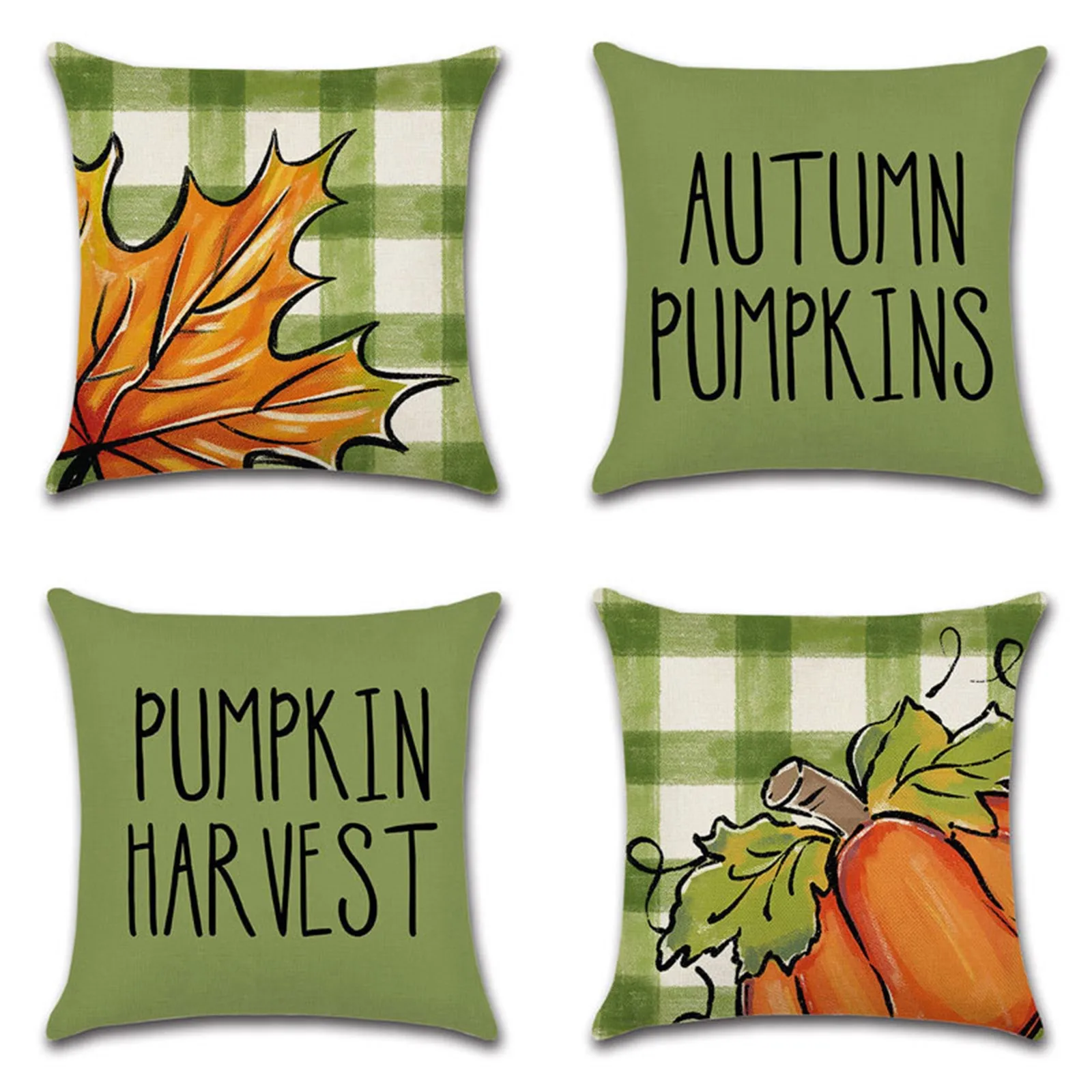 

Pumpkin Print Pillow Case Fall Decorative Pillow Cover Sofa Couch Thanksgiving Decorations Autumn Maple Leaf Cushion Cover