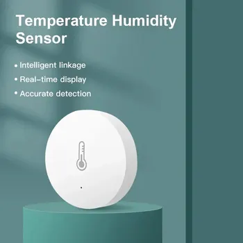 Tuya ZigBee 미니 온도 및 습도 센서 실내 습도 탐지기는 Alexa Google 홈 음성 앱 제어와 함께 작동합니다.