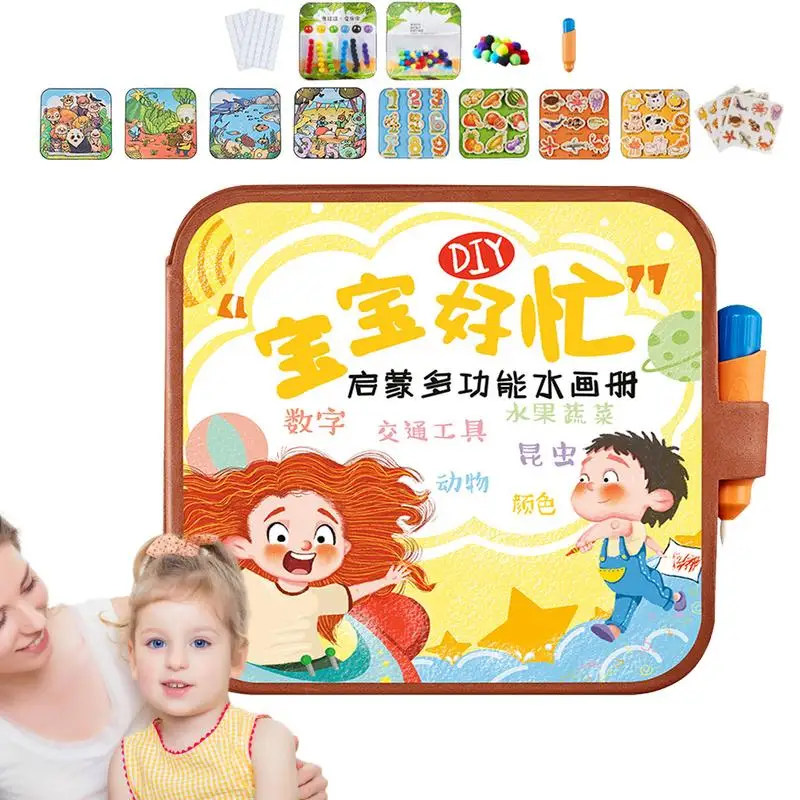 

Kids Busy Book Educational Water Coloring Book 0 Sensory Montessori Toy Portable Preschool Toys For Girls Boys Preschool