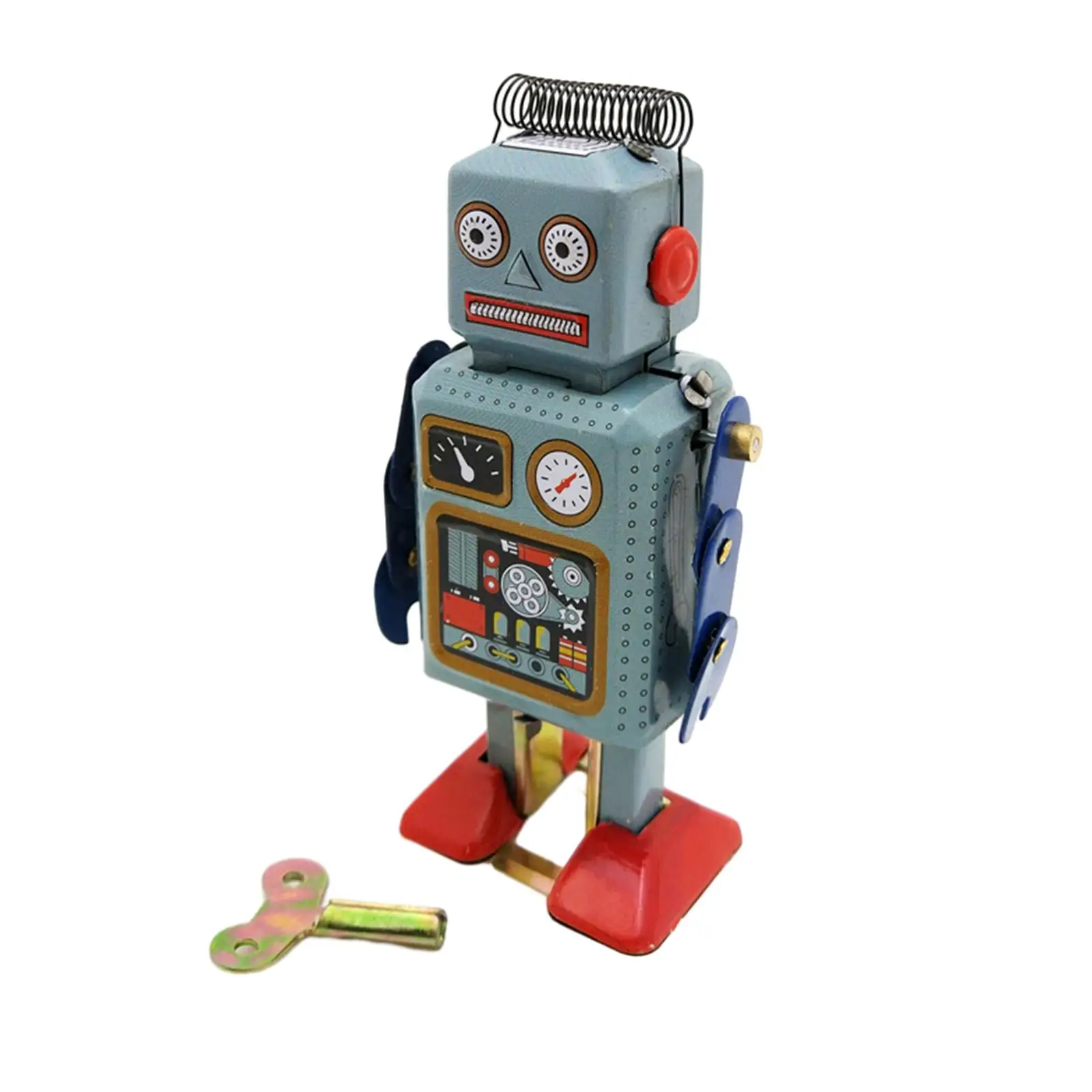 

Walking Robot Retro Vintage Wind Up Tinplate Toy Collectibles Tinplate Figurine Toy for Teens Boys Girls Party Toy Decoration
