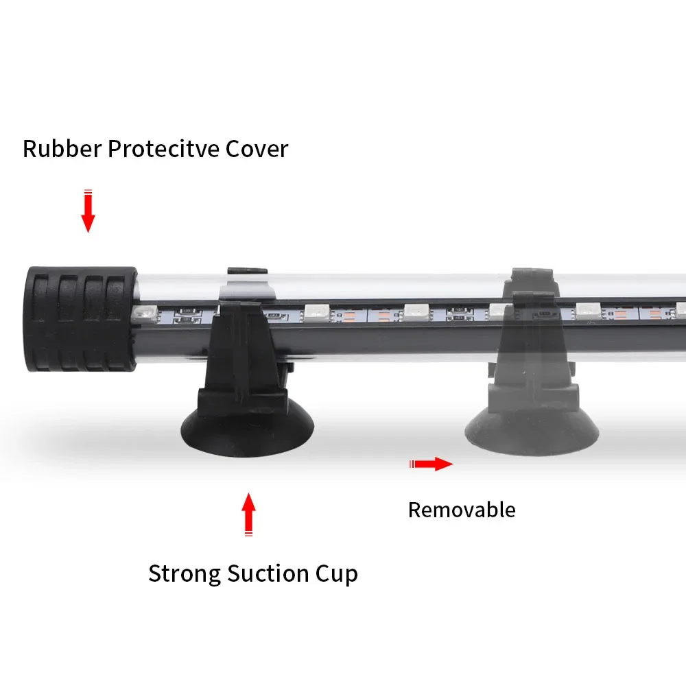 RGB Aquarium light 18-57cm Remote control diving lamp Colorful lamp 90-260v for plants Fish tank essential Amphibious use aquarium light aquarium lamp