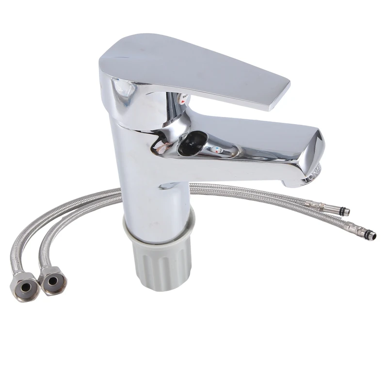 

Bathroom Basin Faucet Hot Cold Taps Chrome Single Handle Single Hole Deck Mounted Mixer Tap Kitchen Sink Hot Cold Taps