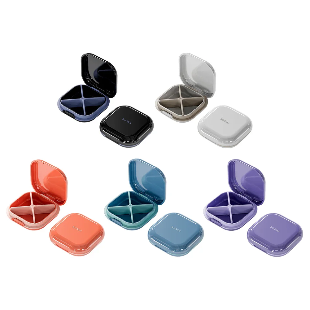 4 Grid Pill Case Portable Medicine Box Moisture-proof Pill Storage Box Multi-Function Small Pill Organizer for Outdoor Travel 4