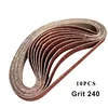 10 PCS/Set Sanding Belts 60-600-Grit Abrasive Bands For 15x452 Mm M10 Sanders File Sanders Belt Wood Soft Metal Polishing 2