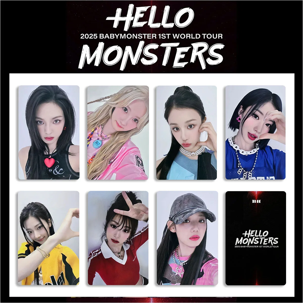 7/21Pcs/Set Kpop Babymonster HELLO MONSTERS Photocards Ahyeon Asa