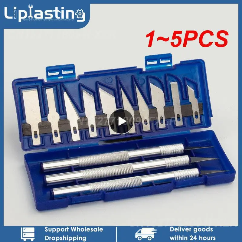 

1~5PCS Metal Carving Knife Professional Carving Knife Set Carving Knife Tools Handmade Pencil Knife Non-slip Grip Repair Set
