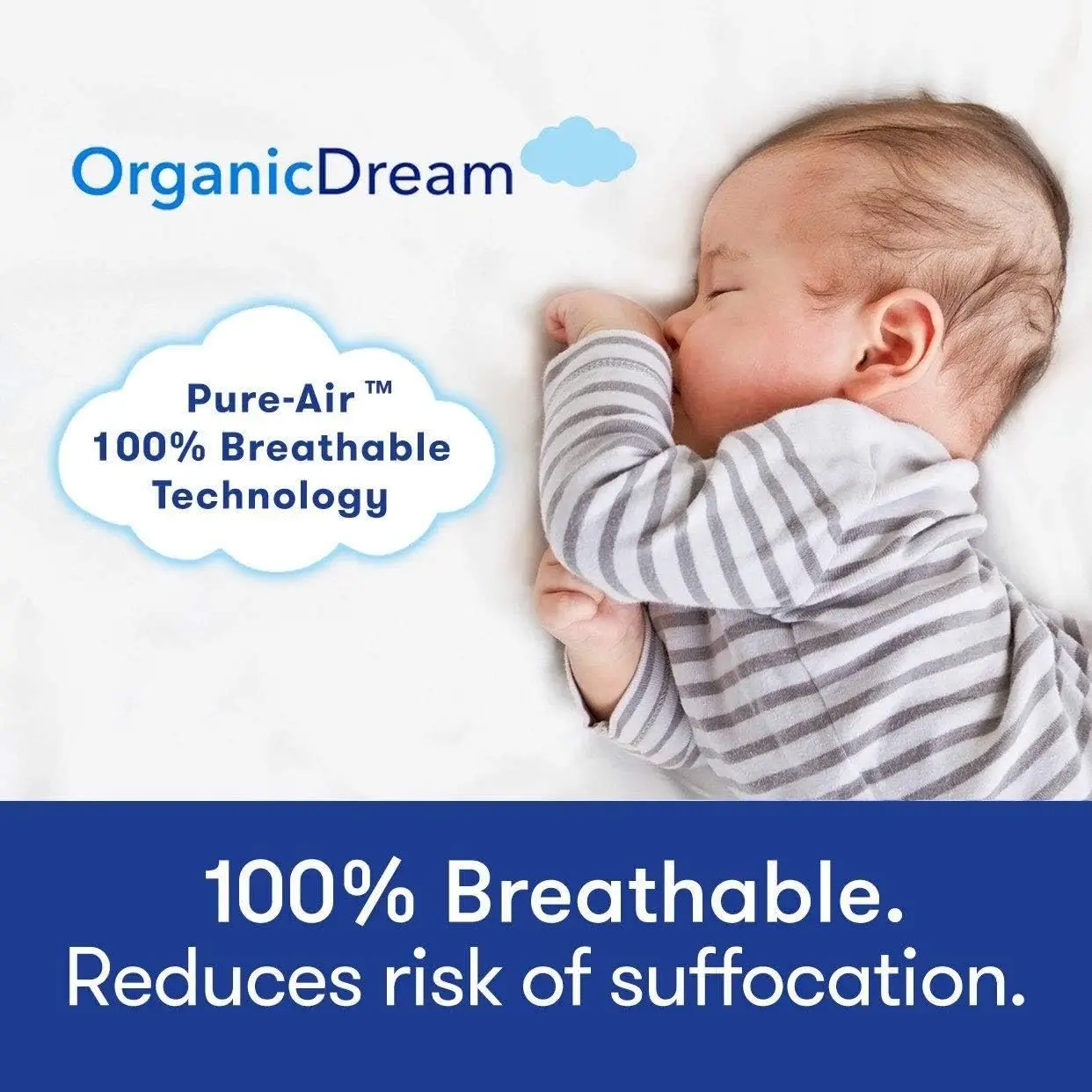 Cooling Premier 5" Mini Crib and Toddler Mattress 2-Stage I 100% Breathable & Hypoallergenic I Extra Firm Infant Side and Plush 2