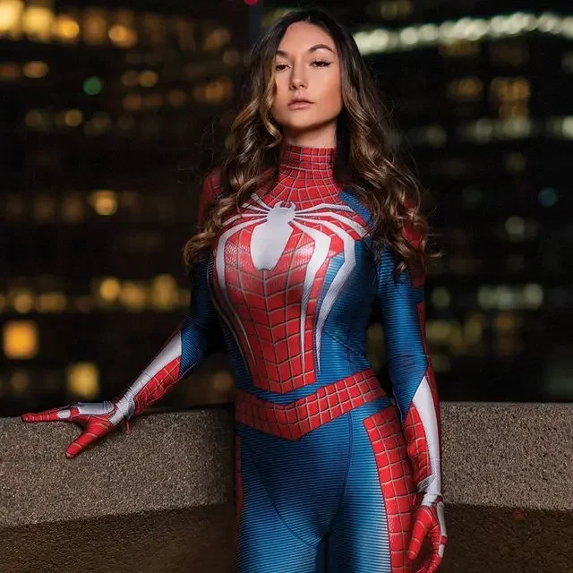 thumbnail image 1 of Disfraz de superhéroe Spiderman para mujer y niña, traje Zentai para adultos, juego de PS4, 1 of 4