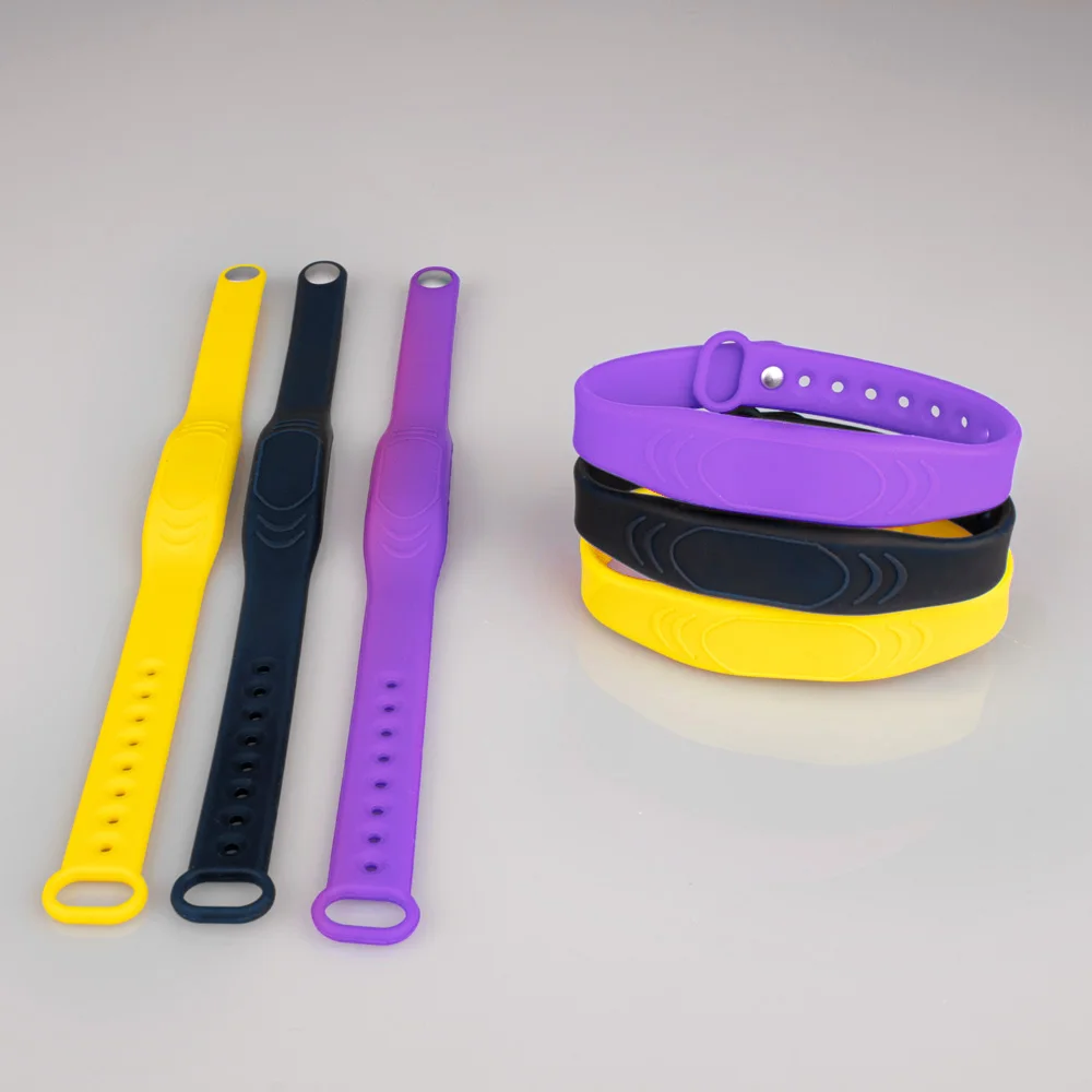 2PCS 125KHz ID EK4100 EM4100 Read Only Adjustable Waterproof Silicone Wristband RFID Bracelet Wrist Band Tag Access Control Card