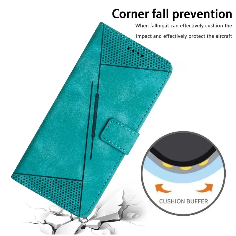 Premium Solid Color Leather Wallet Flip Case with Magnetic Closure