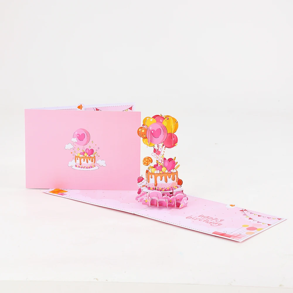 3D Pop Up Birthday Greeting Card with Envelope – Creative DIY Postcard Featuring Colorf... - SKU PBGC1007 - UGI Packaging