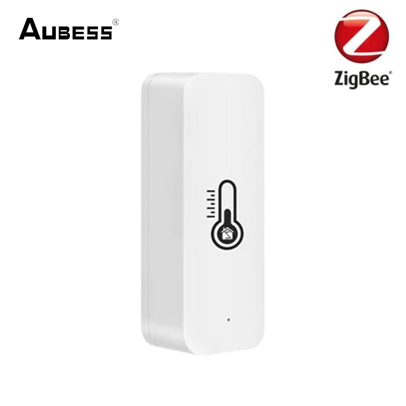 Tuya Temperature And Humidity Sensor Smart Home Security Battery Powered Zigbee Smart Life APP Work With Alexa Google Home 