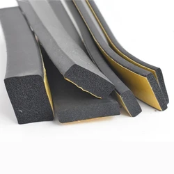 Premium Black EVA Sponge Seal Strip - Self - Adhesive Weatherproof Tape - 2mm x 15mm x 10m