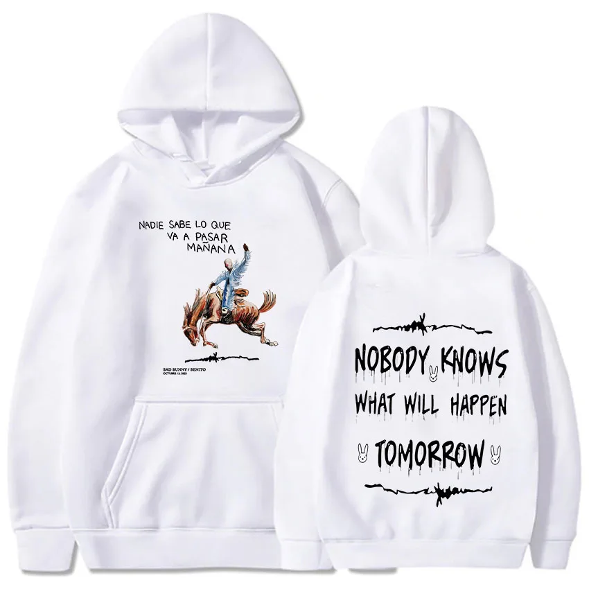 

Bad Bunny New Album Nadie Sabe Lo Que Va Pasar Manana Sweatshirts Men/Women Comfortable Hoodies Pullovers Casual Grunge Clothing