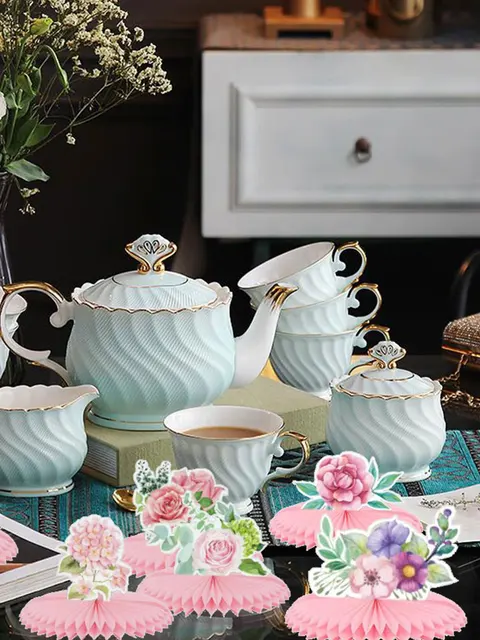 Centrotavola A Tema Fata Per Feste | 8 Pezzi A Nido D'Ape | Decorazioni Compleanno | Facili Da Montare | Cartoncino Colorato - Foto 6