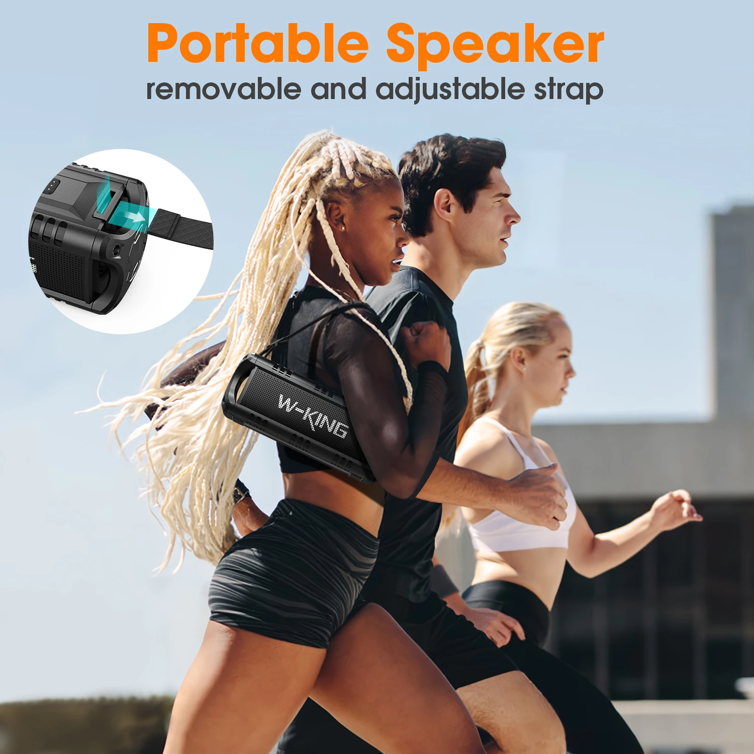 W-King 30 W Bluetooth Speaker, Portable Music Box, 5,000 mAh Battery, 24 Hour Battery Life, Waterproof Bluetooth Speaker Box 6