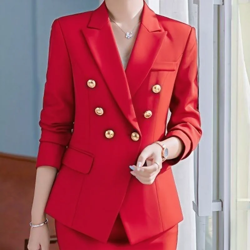 Women's Spring and Autumn Professional Suit Interview Formal Civil Servant Wear Suit Jacket