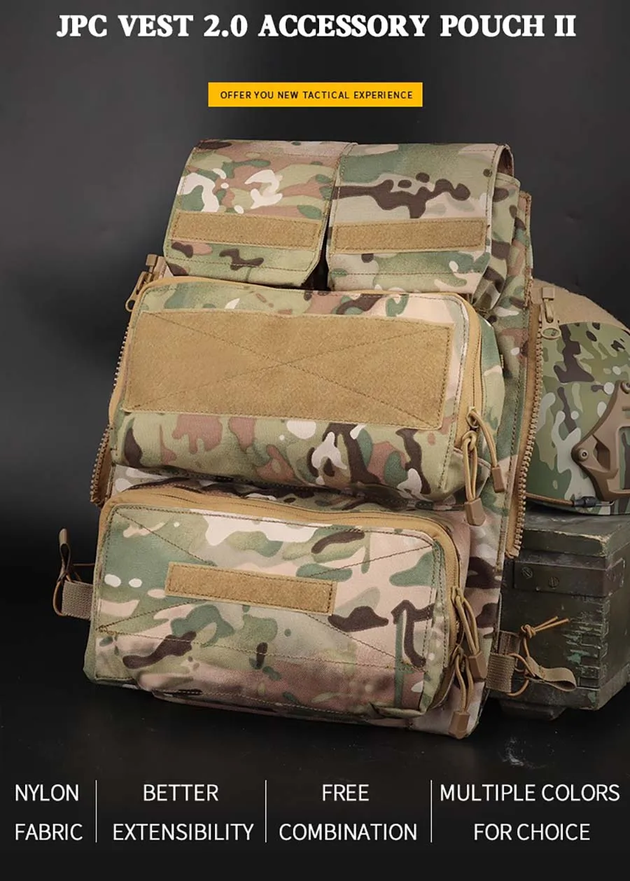SINAIRSOFT Taktische Tasche Zip-on 2.0 Panel Plattform Für JPC CPC AVS Weste Vertikale Und Horizontale GP Magazin Erweiterbare Pocekts – Detail 1