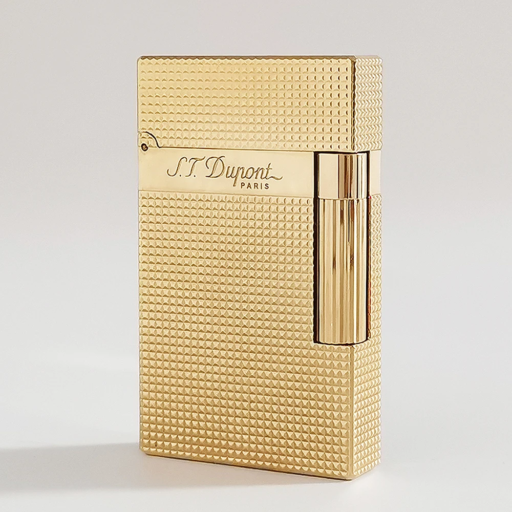 Butane Gas Lighter Luxury Metal Lattice Wide Edge Brand L2