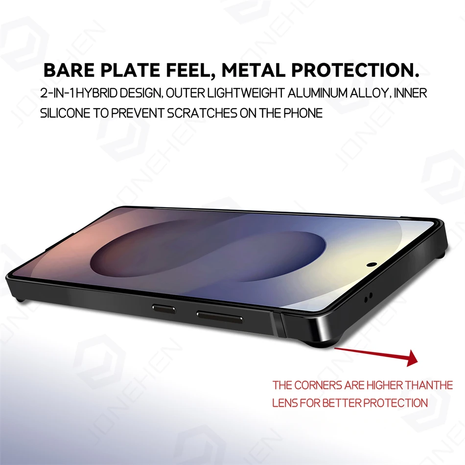 Luxury Light Aluminum Metal Frame For Samsung Galaxy S25 Ultra S25ultra Hybrid Silicone Bumper Case Alloy Protective Accessories 4