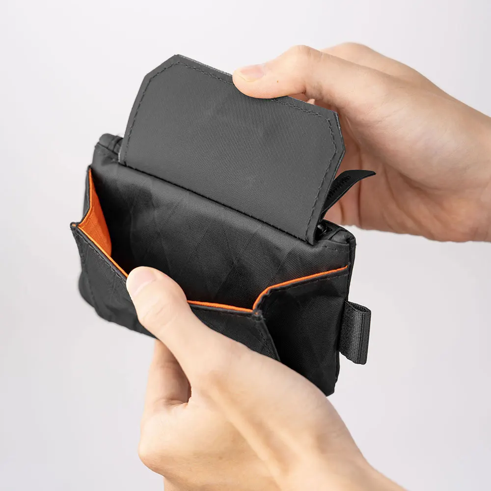 Minimalistische Reise-Geldbörse mit RFID-Blockierung, Reißverschlusstasche, Münze – kompakter Kartenhalter und Geldbörse, multifunktionale Geldbörse mit Klappe
