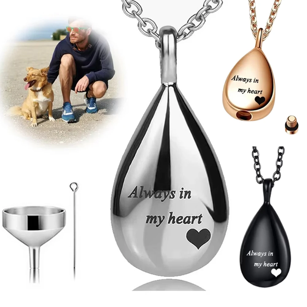 Cremation Jewelry Pet Memorial Pendant Stainless Steel