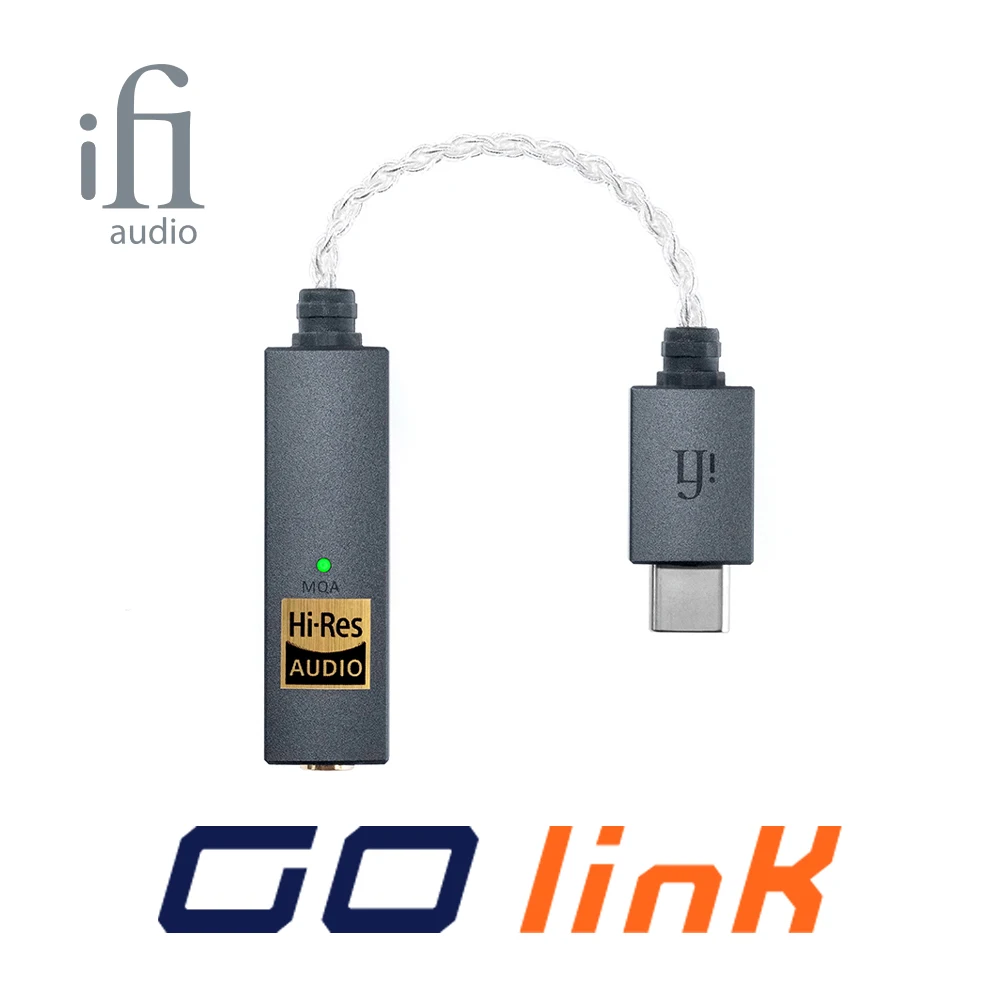

IFi GO link Portable USB Balanced DAC Headphone Amplifier Dongle Dynamic Range Enhancement Total Harmonic Distortion Decoder 3.5
