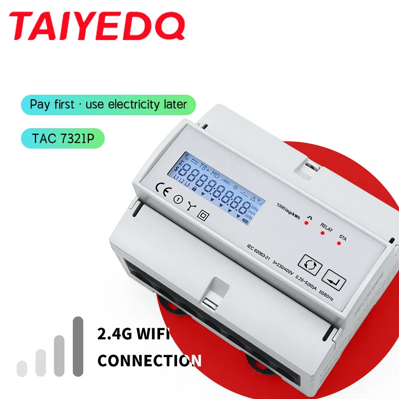 

Трехфазный многофункциональный измеритель TAC7321P, предоплата, Din-рейка, Электрический дистанционный измеритель кВтч RS485 MODBUS