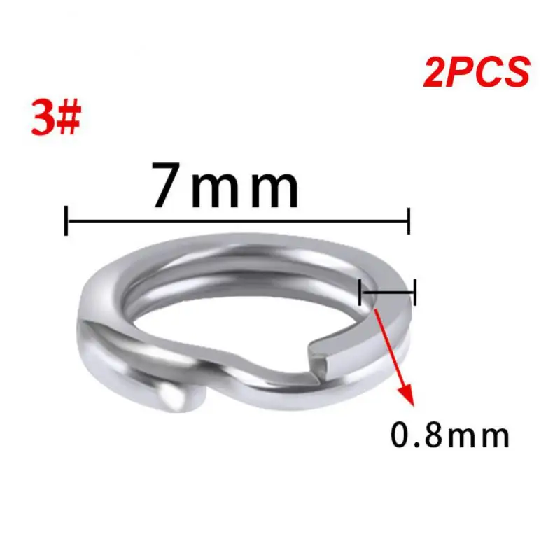 

2 шт. рыболовные раздельные кольца для кренкбейта Серебристая нержавеющая сталь 1 #-5 # рыболовный соединитель аксессуары снасти рыболовный крючок инструмент