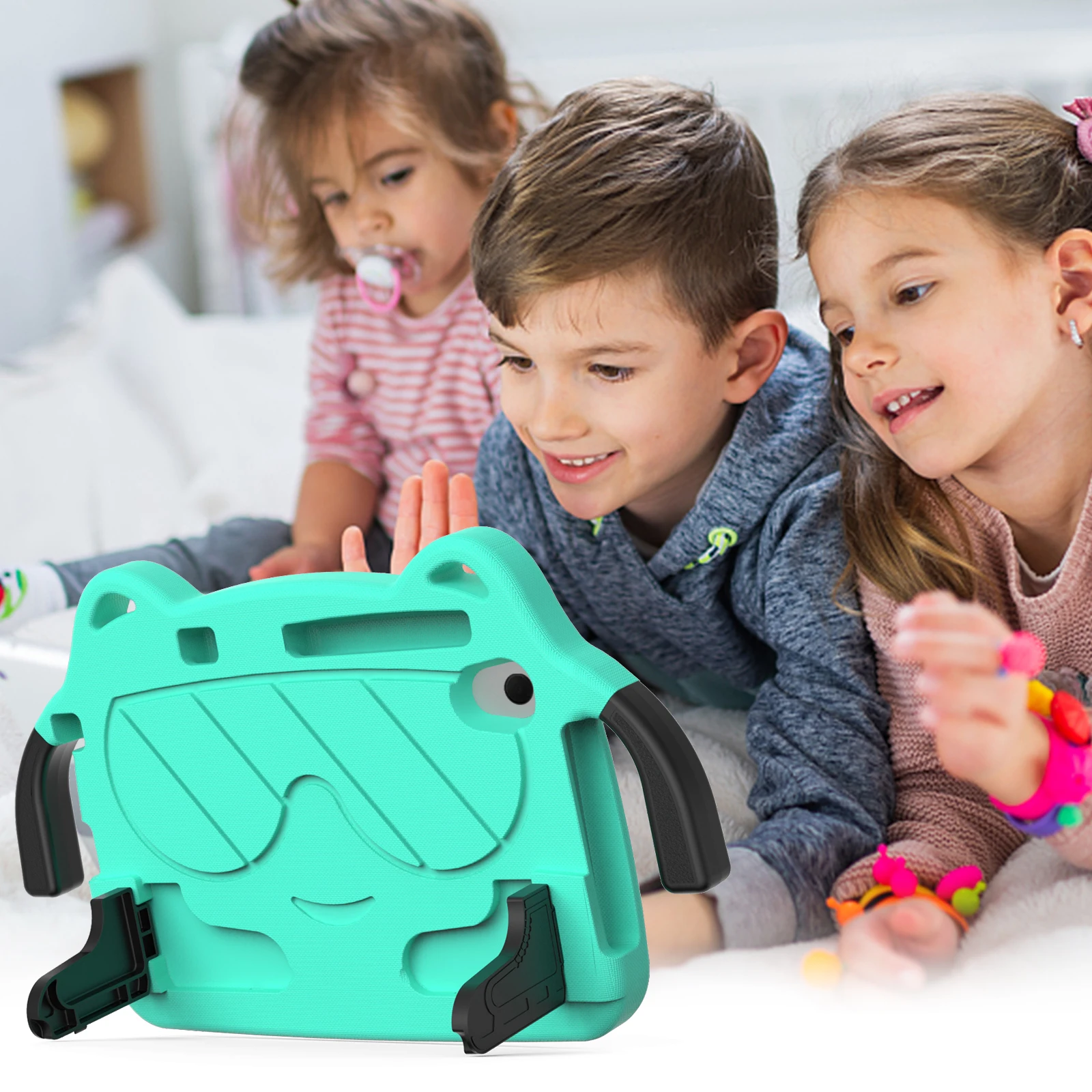 Kids Shockproof EVA Tablet Case with Handle Stand - Full Protection Cover
