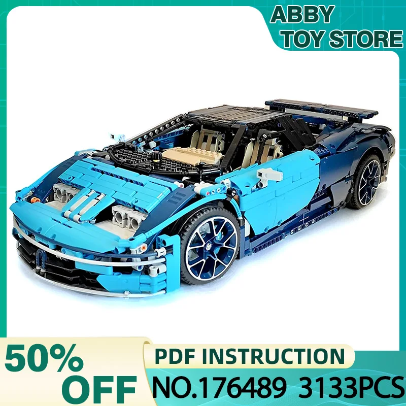 

New MOC-176489 42083 EB110 Technical Supercar Assembly Stitching Hypercar Model Building Blocks Puzzle Toy Birthday Gift For Kid