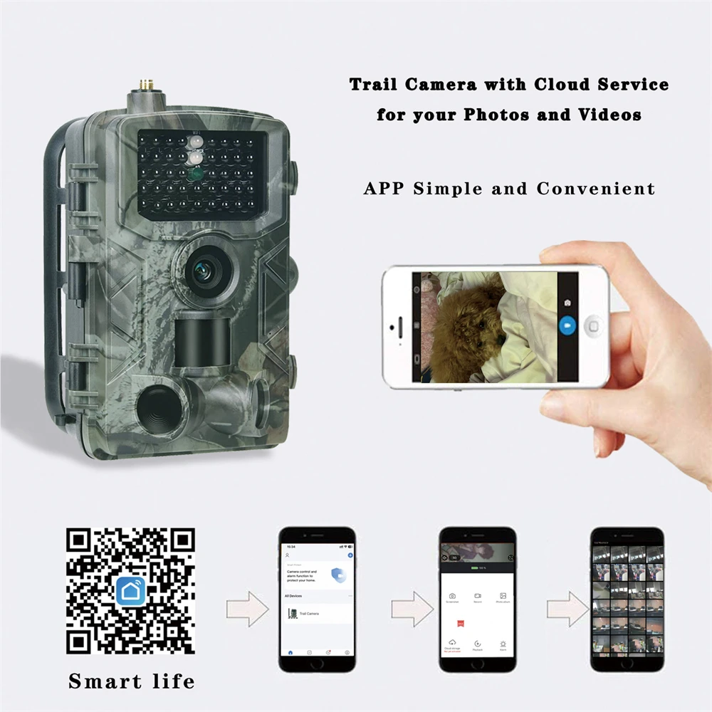 30MP 2K 4G Outdoor Infrared Hunting Camera Remote Mobile APP Control Night Vision Trap Game Waterproof Cam hunting trail camera trail camera