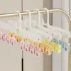 New Multi-clip Sock Drying Hanger Space Saving Drying Underwear Drying Rack with 8 Clips Hanger Clips Towel Sock Baby Clothes 5