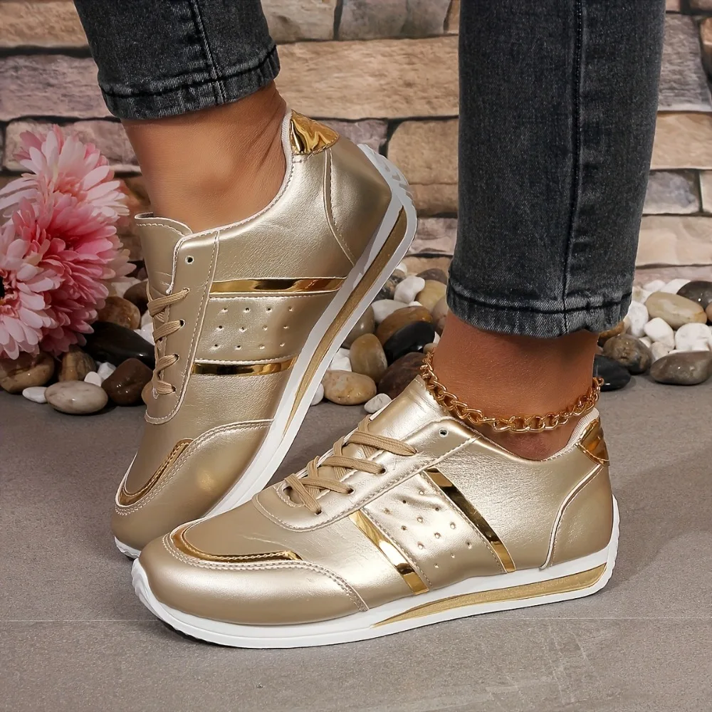 Athletic Shoes Guess Flowers Wedge Sneakers Women's Casual