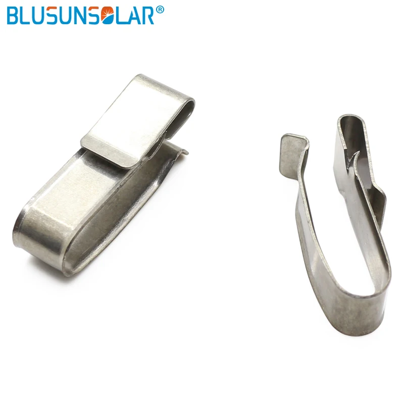 500 개/몫 SUS 304 소재 큰 크기 4 X 4mm2 PV 케이블 클립/PV 태양 케이블 와이어 용 클램프