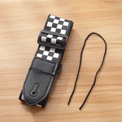 Enhanced Adjustable Polyester Guitar Strap - Premium Musical Accessory for Acoustic & Electric Bass Guitars (D)