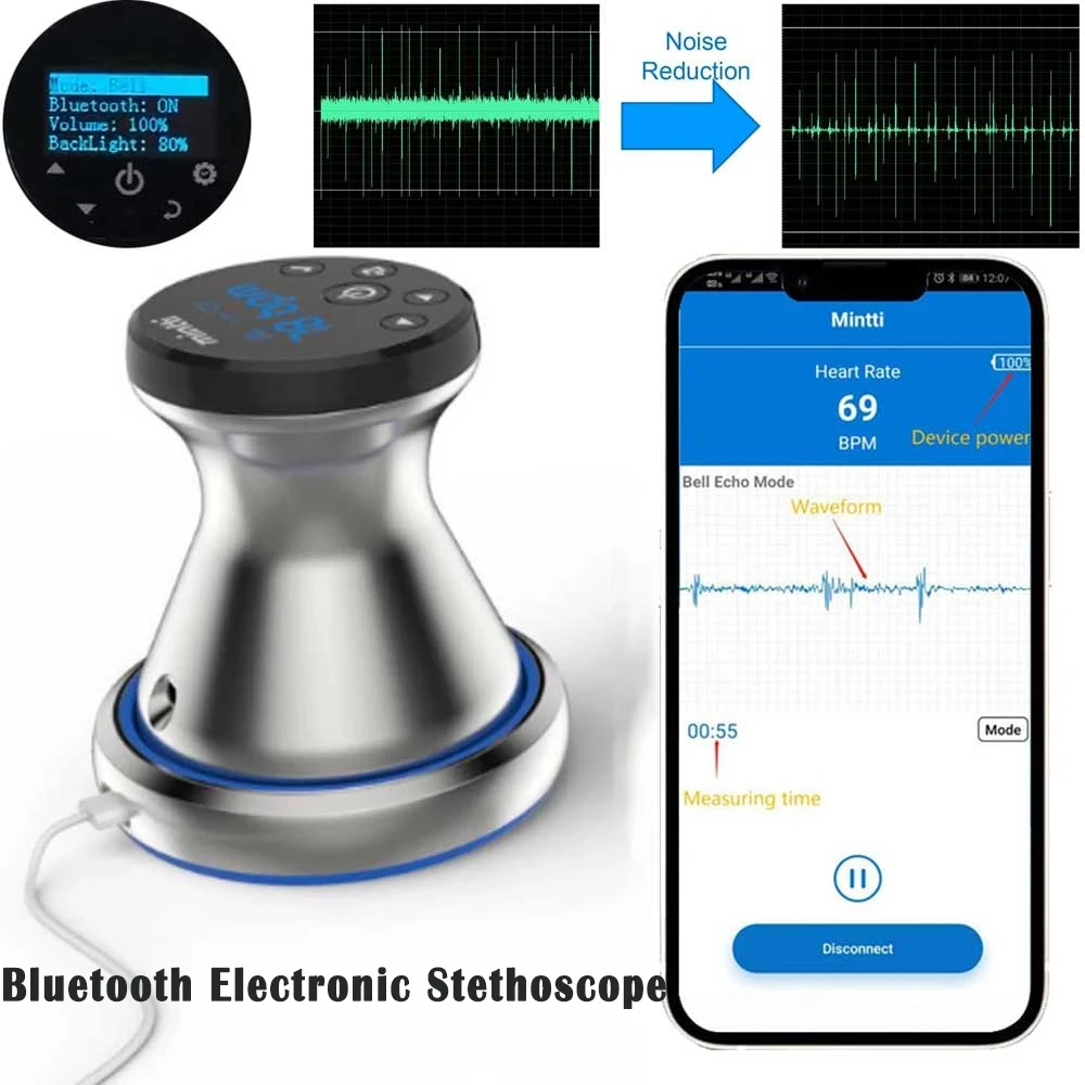 BluetoothMedicalChargeDigitalCardiopulmonaryStethoscopeWireless