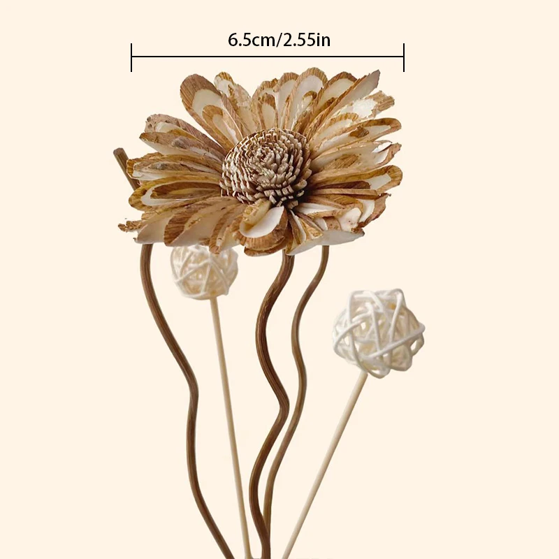 Artificial Flower Rattan Reed Sticks Fireless Fragrance Aroma Diffuser Refill Stick Replacement Diy Floral Ornaments Home Decor