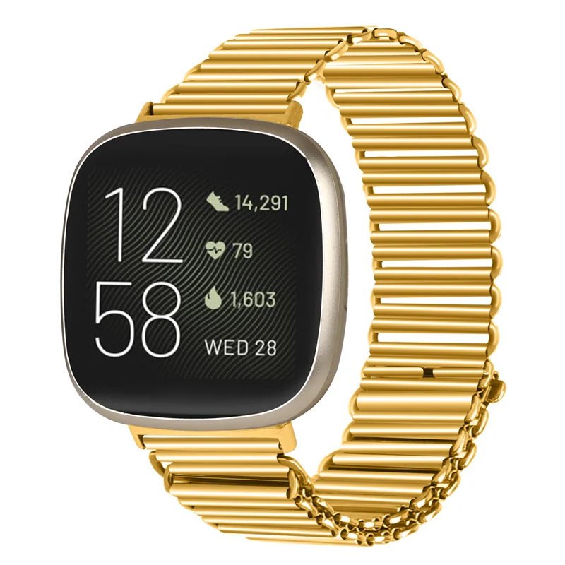 Stainless Steel Alpine Loop Wristband for Fitbit Versa - Premium Metal Watch Strap Accessory