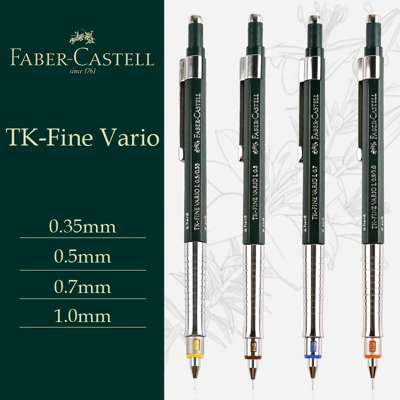 

Faber-Castell Tk-Fine Vario L Mechanical Pencil 0.35/0.5/0.7/1.0mm Low Center of Gravity Professional Design Drawing Stationery