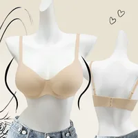 Korean Manga Style 12CM Push-Up Bra Seamless Nude One-Piece Round Bra for Small Bust AB Cup Women Lingerie Comfy Soft Invisible - Image 6