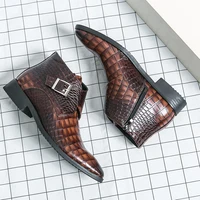 Cowboy Boots Men Genuine Leather Boots for Men Shoes Luxury Shoes High Quality Dress Booty Man Casual Sneakers Men's Shoe Ankle