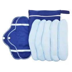 8PCS Reusable Washable Soft Menstrual Pads - Eco-Friendly Feminine Hygiene Towels - M (SET)