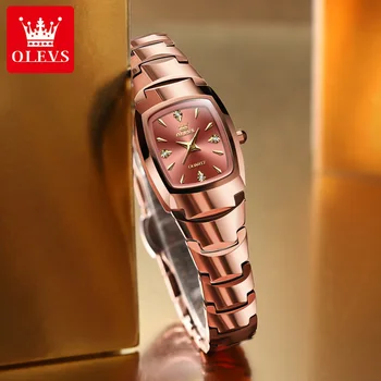 OLEVS 7006 Women's Watches Top Brand Luxury Original Quartz Montres Femmes Waterproof Tungsten Steel Case Strap Luminous Date 2