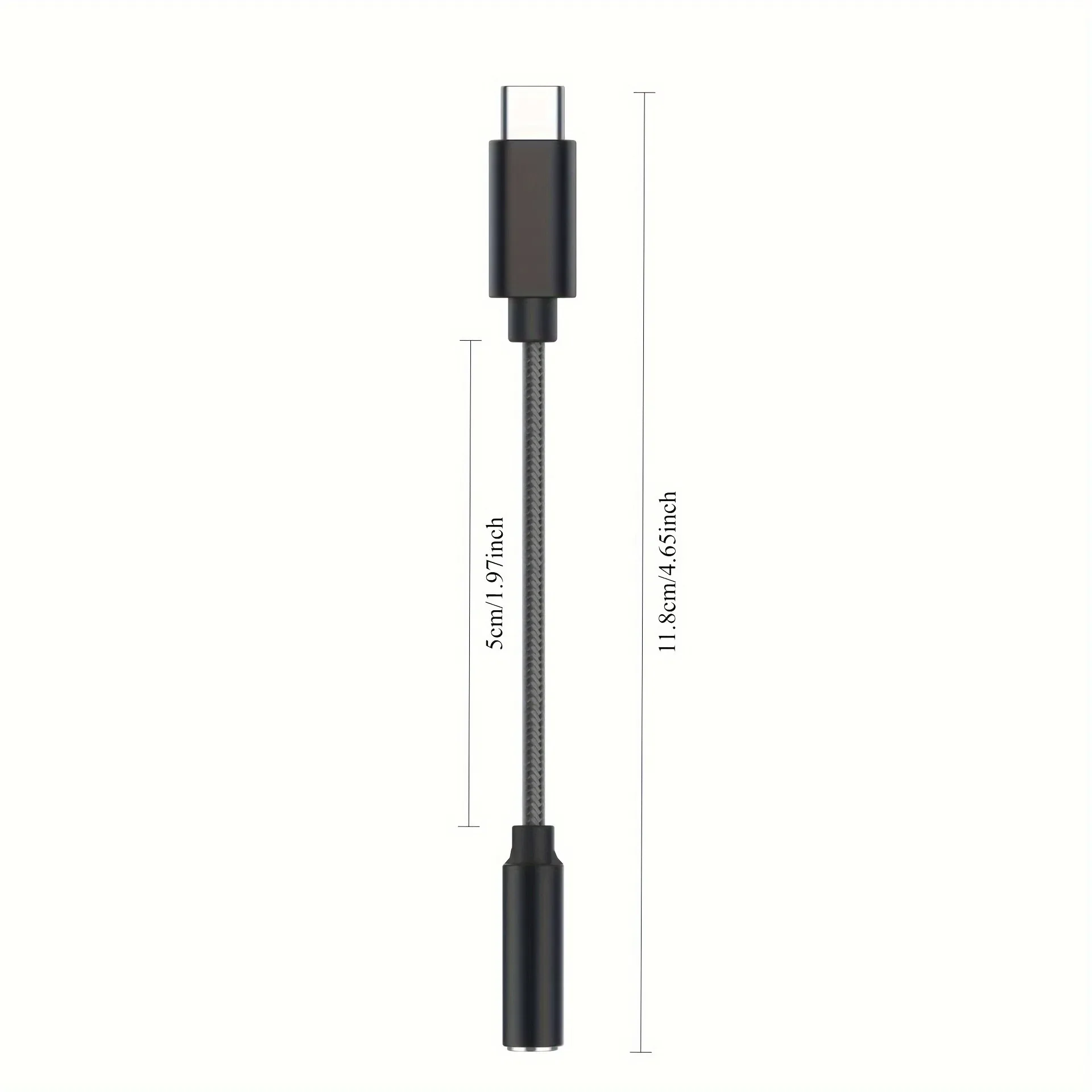 Dual Pack USB-C to 3.5mm Audio Adapter - High-Fidelity Sound Converter, White & Black