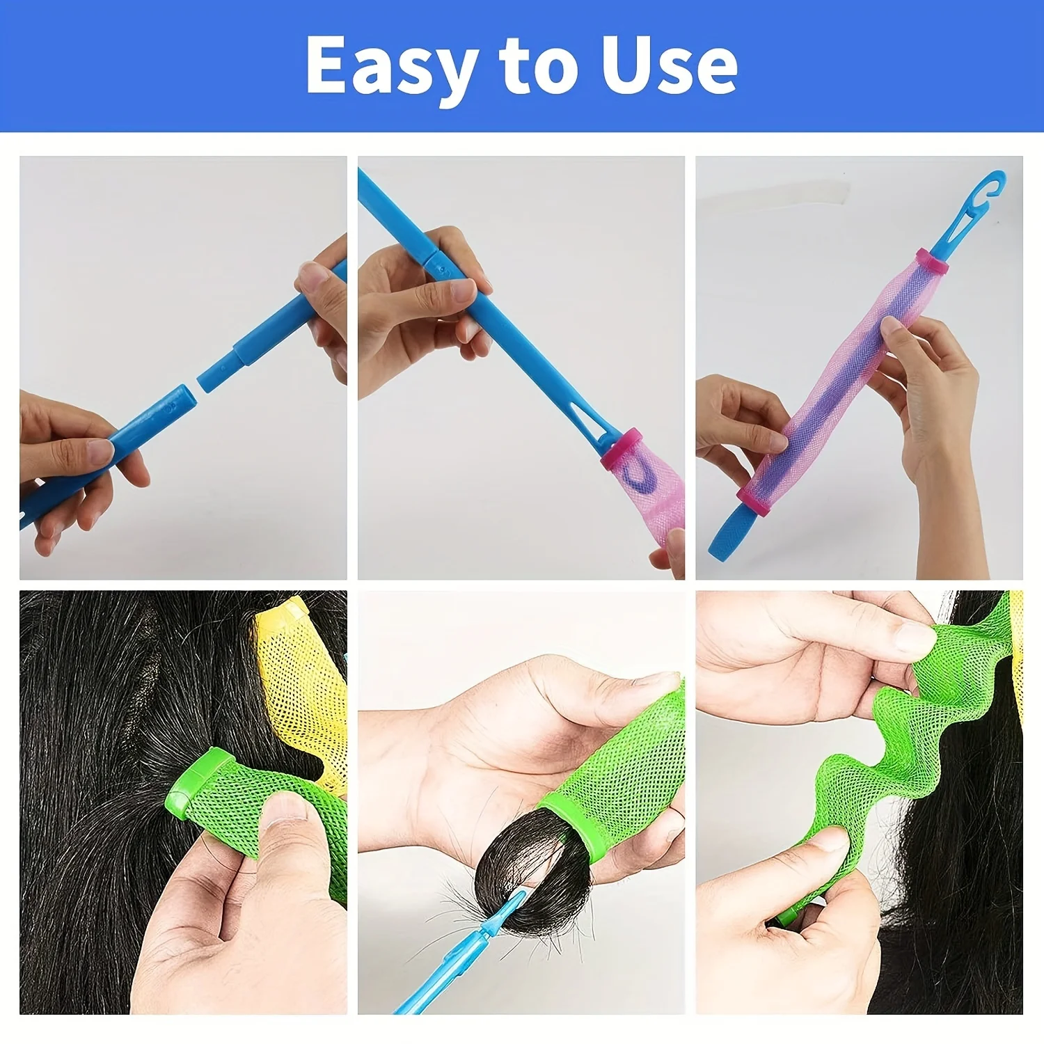 18 Pieces Portable Magic Hair Curler Hair Styling Accessories Hair Curlers Hair Styling Tool DIY Hair Rollers Salon 3